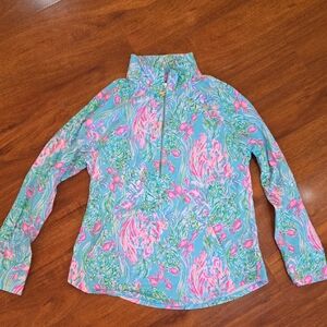 Lilly Pulitzer Pink and Blue Floral Top